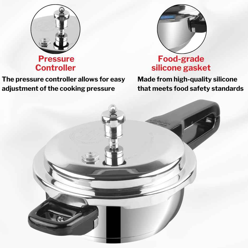 Vinod Deep Pan Pressure Cooker - 3.5 Litres Junior