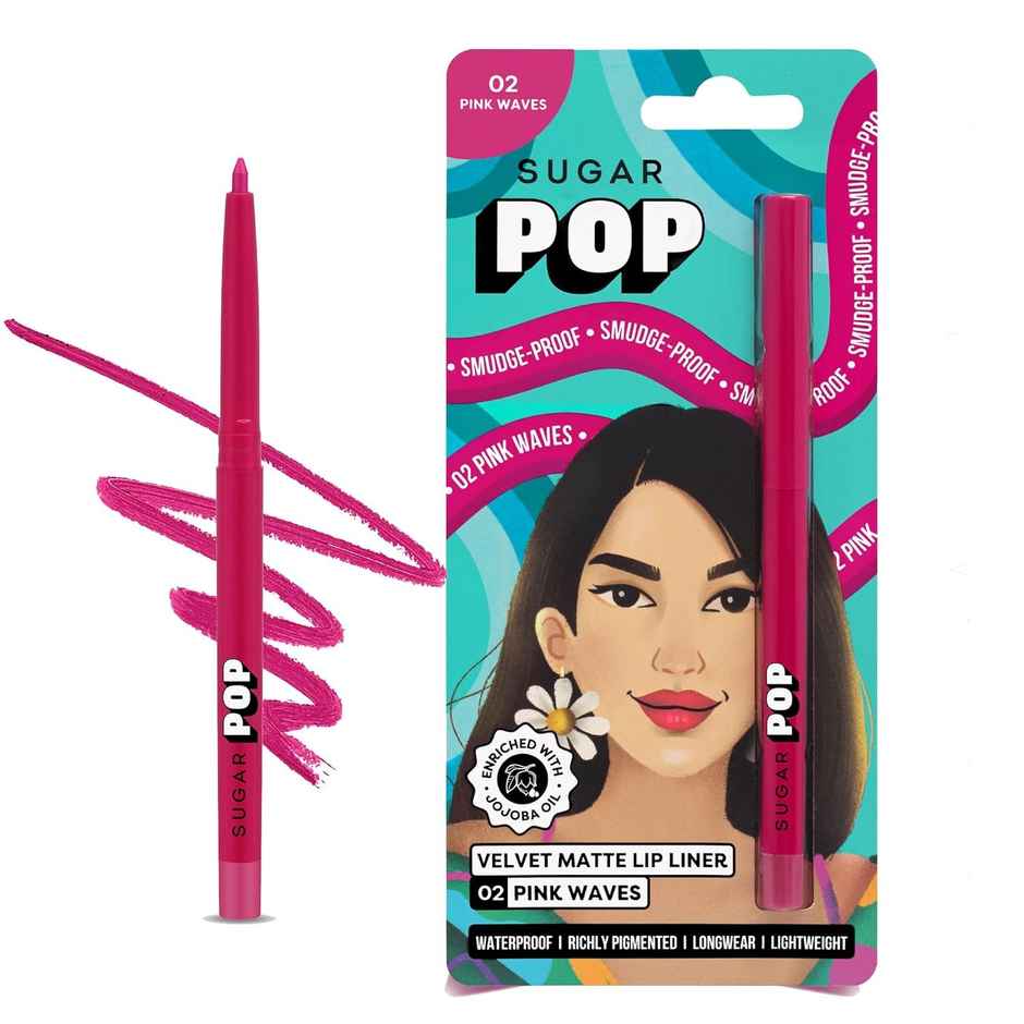 SUGAR POP Velvet Matte Lip Liner 02 Pink Wave