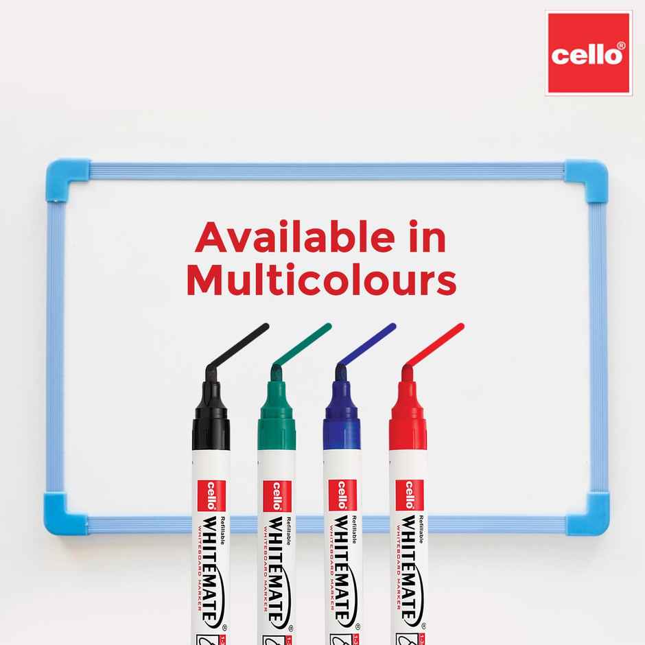 Cello Whitemate Assorted Markers (Pack of 4)