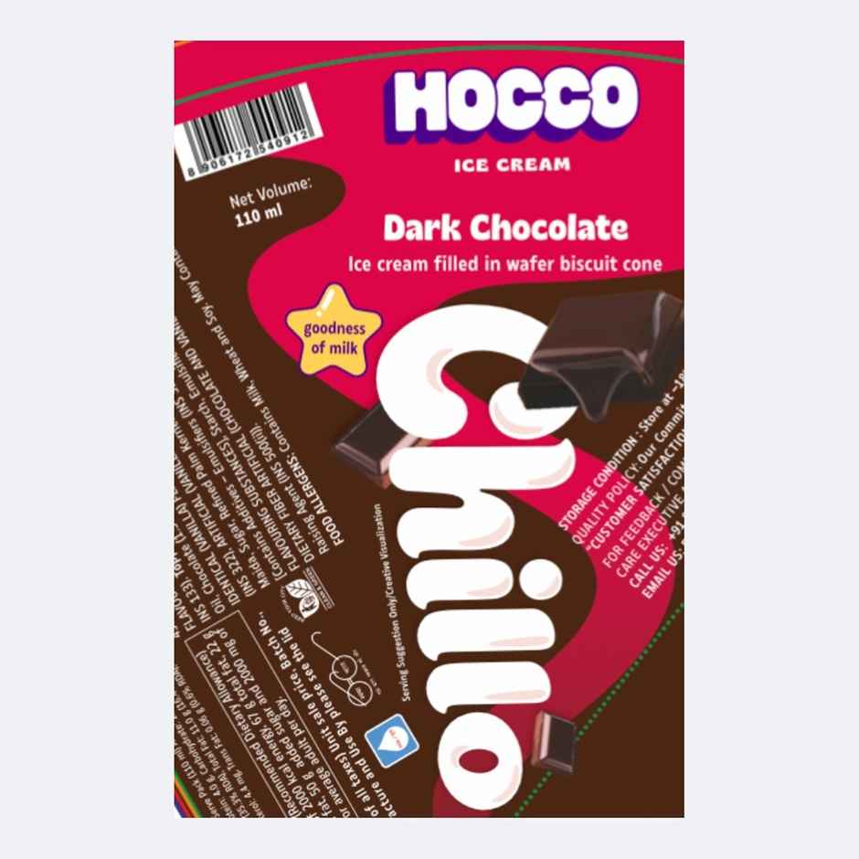 Hocco Chillo - Dark Chocolate Ice Cream Cone Combo 