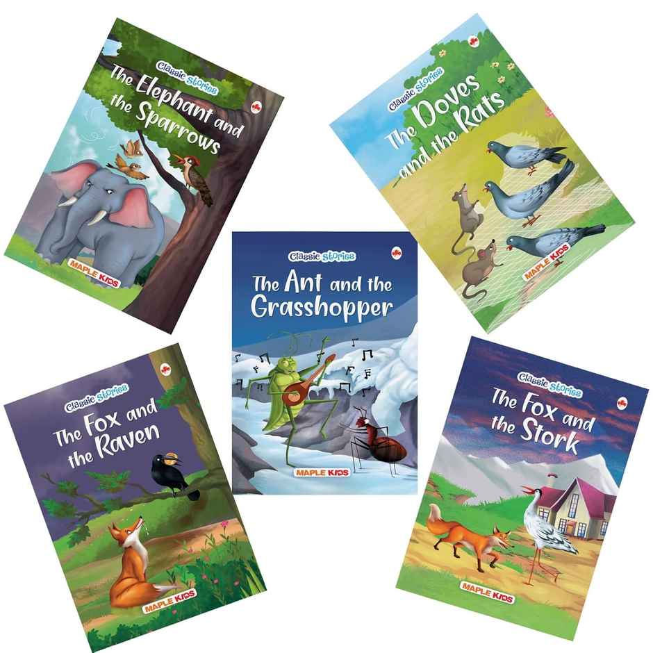 Story Books for Kids - Classic Stories (Illustrated) (Set of 10 Books) - Moral Stories