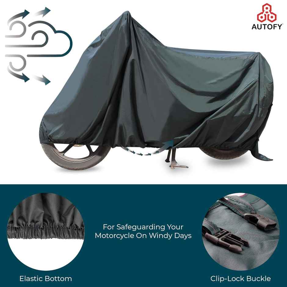 Autofy 100% Waterproof | Tested xxl Size Bike Body Cover For Big Two Wheeler Bikes Cape-06 - XXL