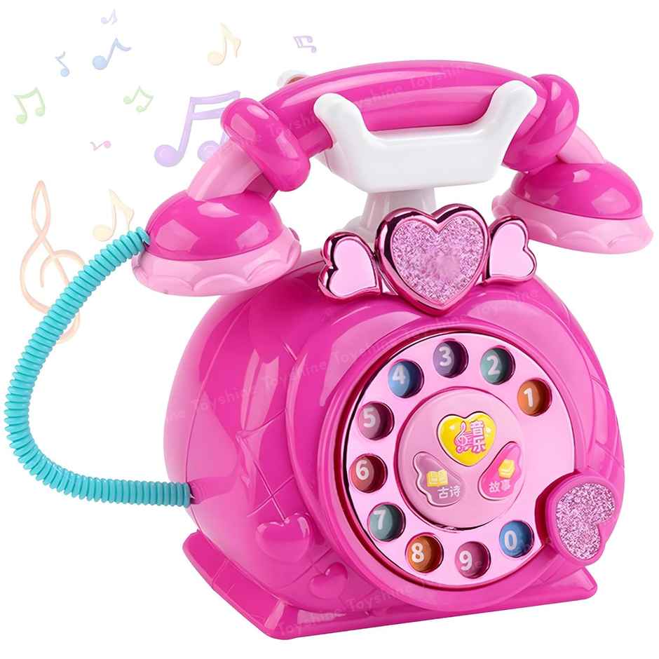 Toyshine Vintage Multifunctional Rotary Landline Phone Toy For Kids