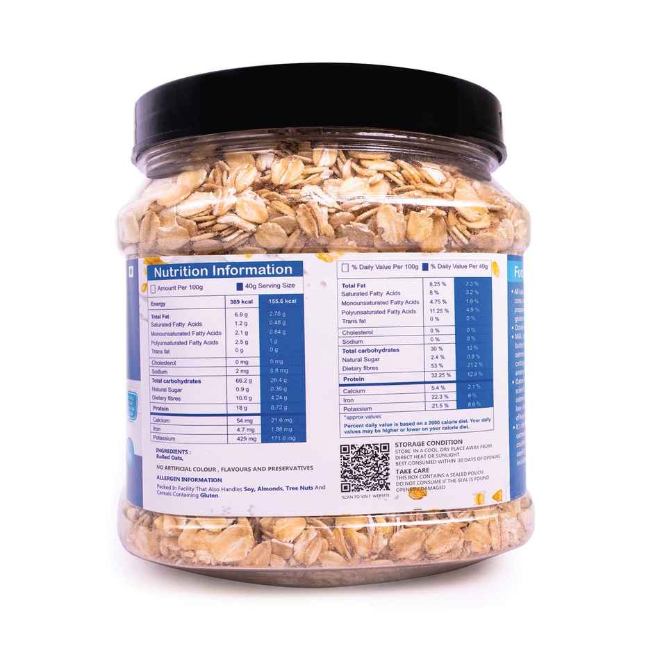 Unifit Rolled Oats | Pure Wholegrain | High Fiber and Protein | Healthy Breakfast Cereal