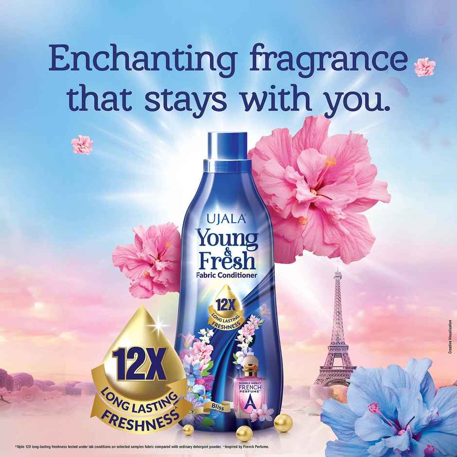 Ujala Young & Fresh Bliss Fabric Conditioner with Long-Lasting French Perfume Fragrance