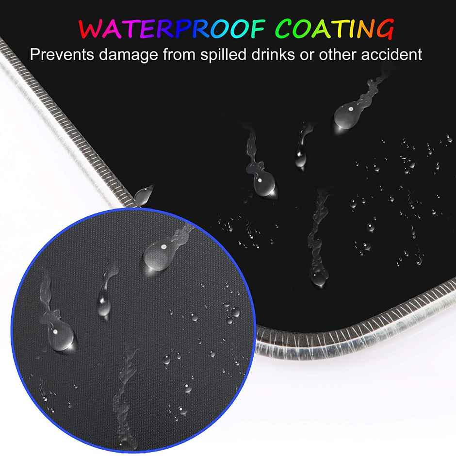 Hashwow Rgb Gaming Mouse Pad With 14 Led Modes,Non-Slip Rubber Base For Gaming Keyboard And Mouse