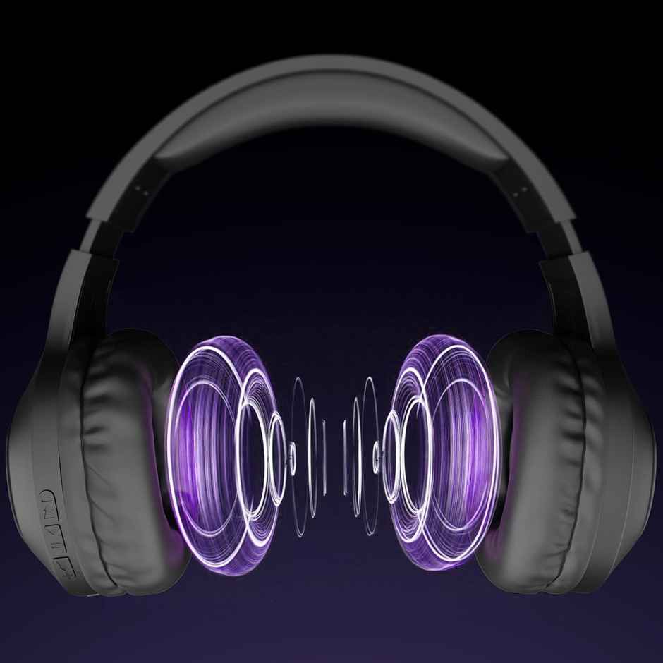 Zebronics Thunder Neo Wireless Over-Ear Headphone, 60Hr Backup, Bt 5.4, Gaming, Deep Bass, Black