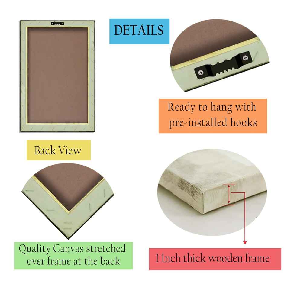 Indianara Modern Canvas Painting for wall decoration | 20 x 20 inch - 10406