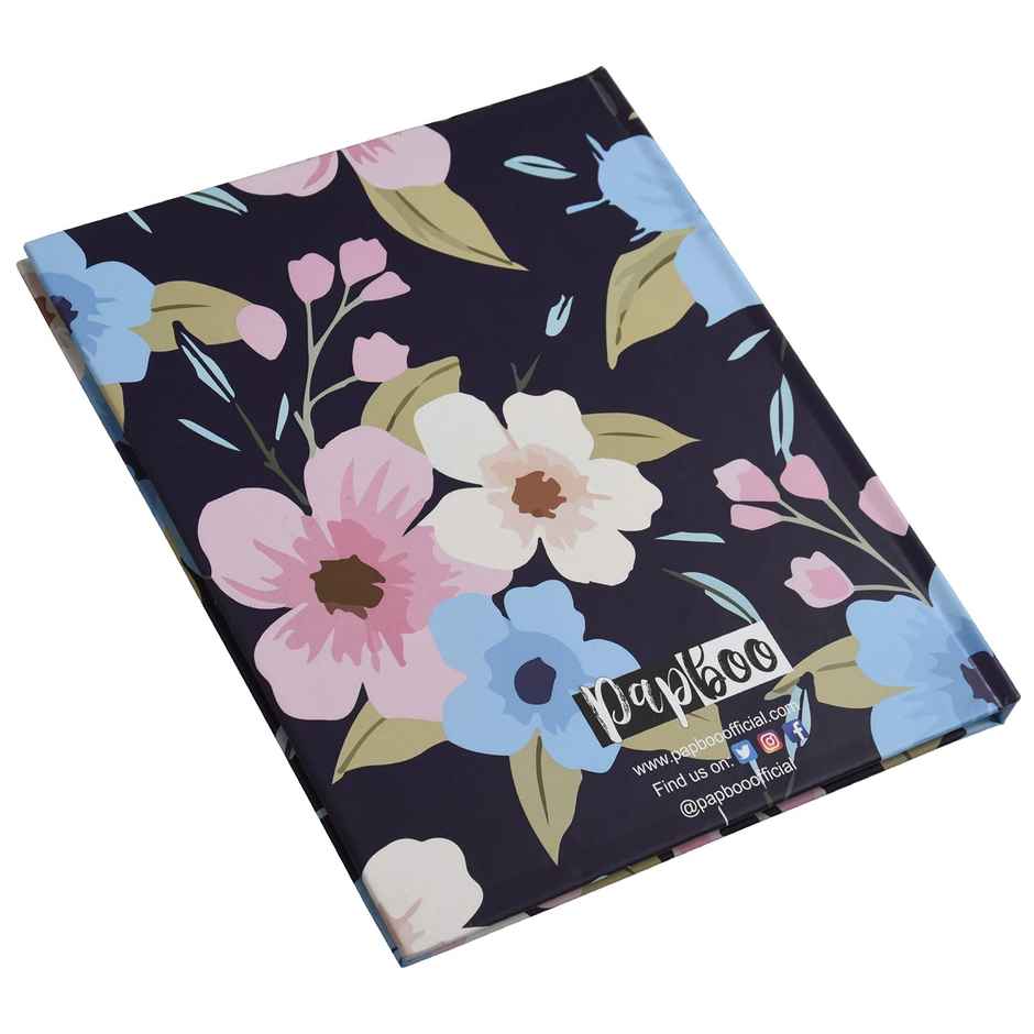 Papboo Hardboundnotebook Diary, (22 X 17.5 Cm, 80 Gsm, 140 Single Ruled Pages - Floral