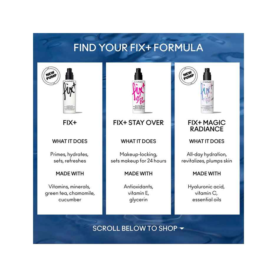 M.A.C Mini Prep + Prime Fix+ (Alcohol Free) Setting Spray - Original (Makeup Fixer) With Green Tea