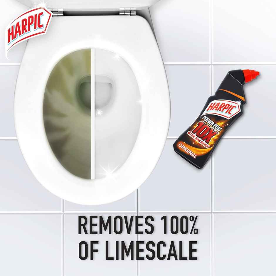 Harpic Fresh Mountain Pine Toilet Block (2pc) & Harpic Power Plus Original (1l) Combo