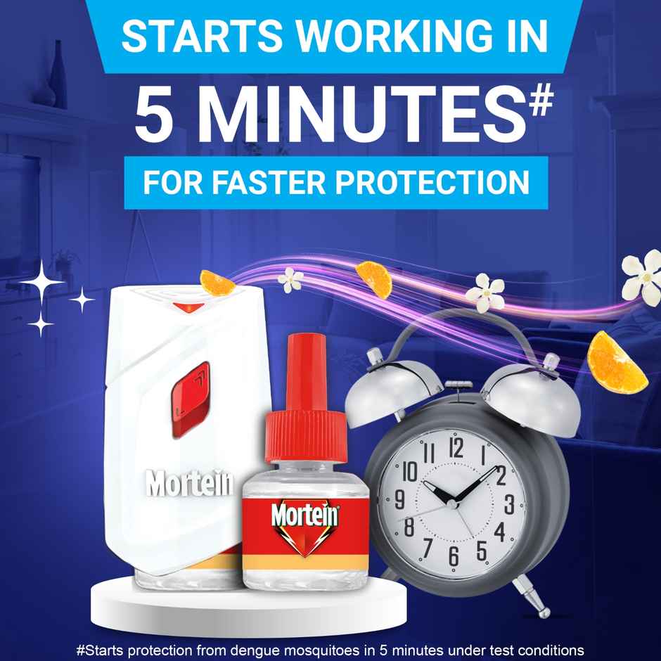 Mortein Insta5 Mosquito Repellent Machine(45ml) & Mortein Smartplus Mosquito Repellent Refill B2G1(105ml) Combo