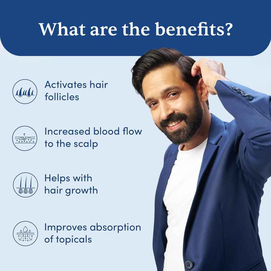 Man Matters 1.00 mm with 540 Titanium Needles Promotes Beard Growth & Reduces Acne Scars