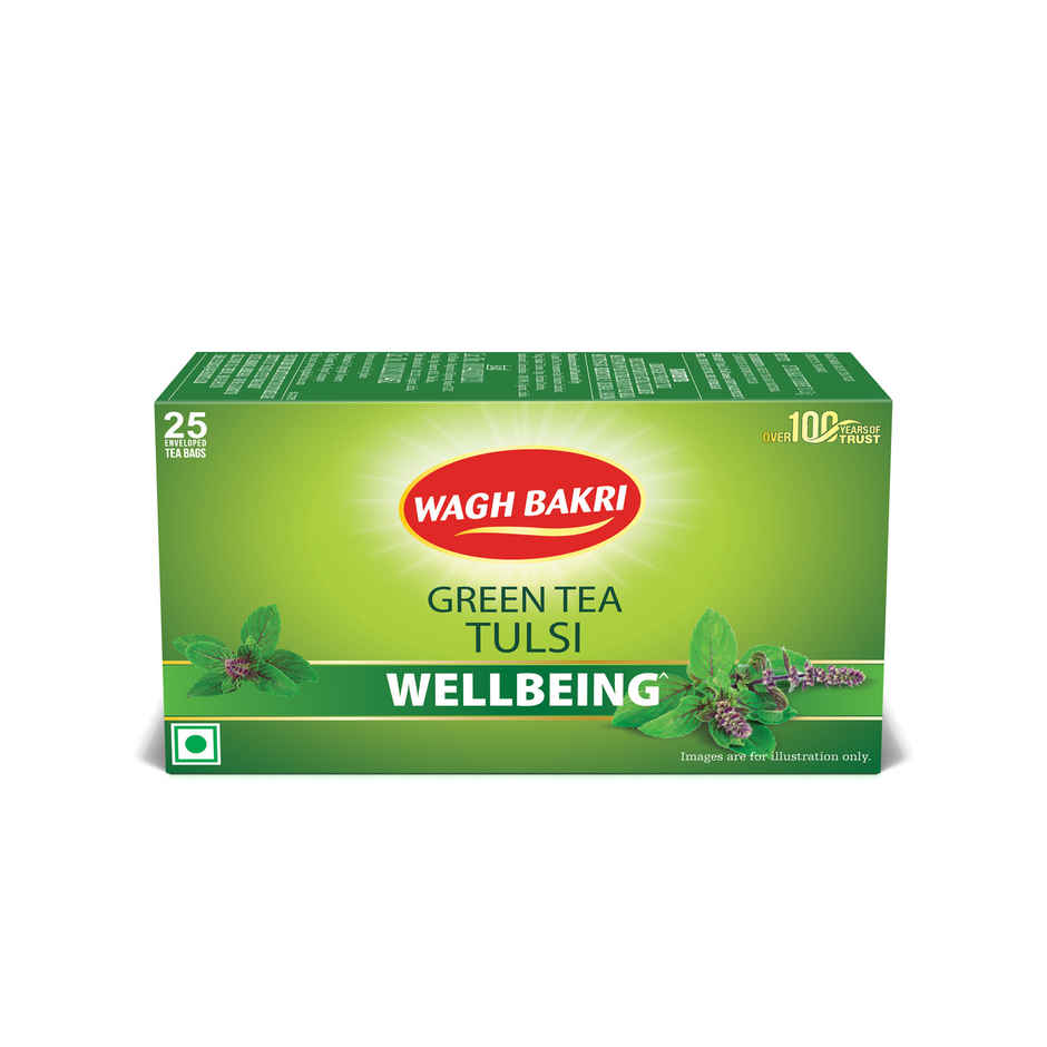 Wagh Bakri Tulsi Basil Green Tea