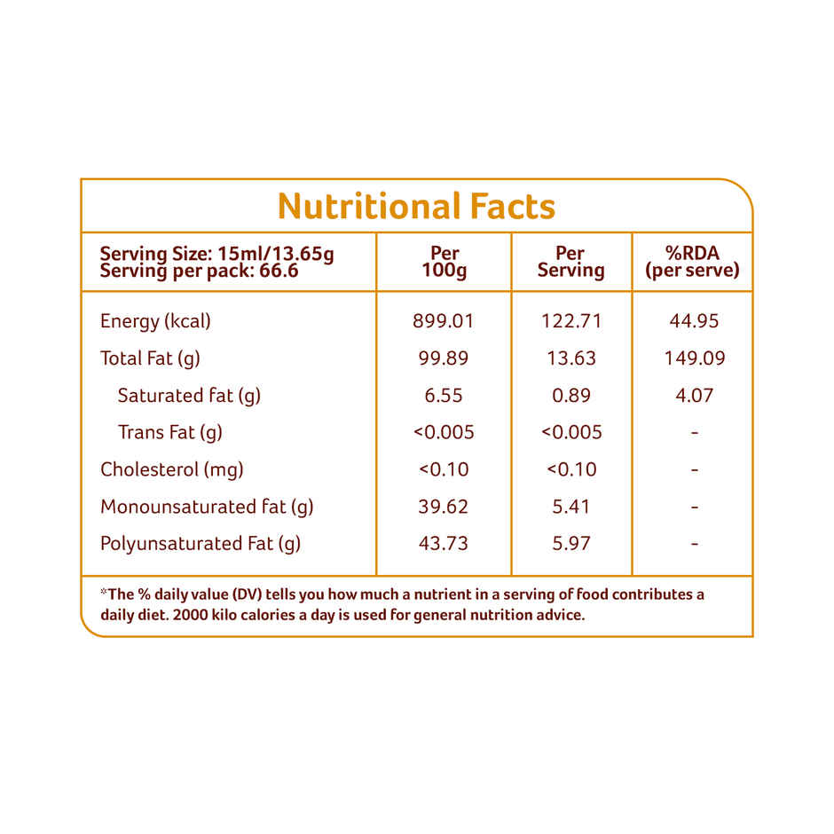 Organic Tattva Sesame (Til-Gingelly) Cold Pressed Oil