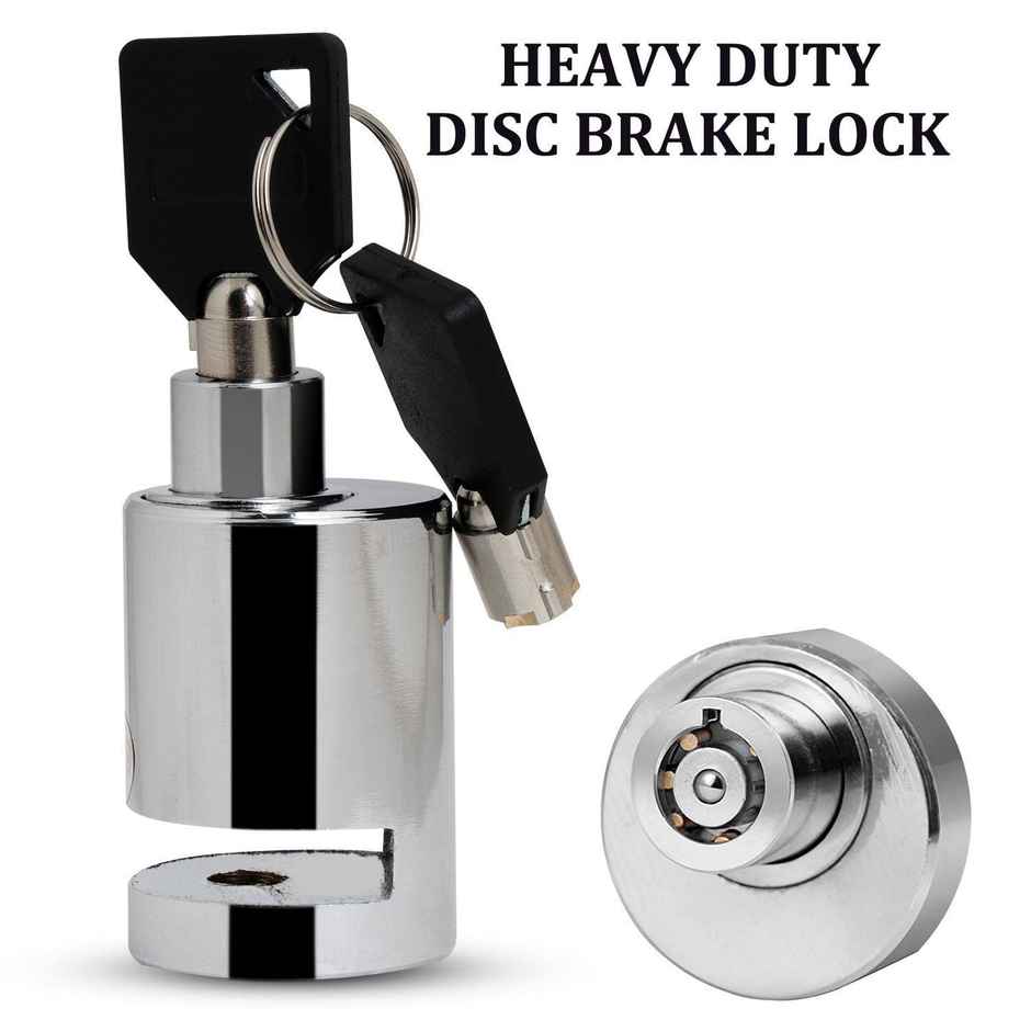 Autoguys Anti Theft Heavy Duty Stainless Steel Wheel Disc Brake Lock For Bike/Motorcycle Security