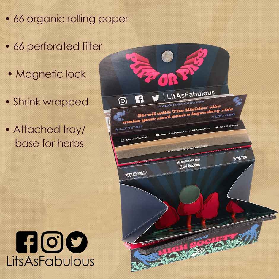 LIT 420 Double Booklet Rolling Paper and Tips| Double Booklet