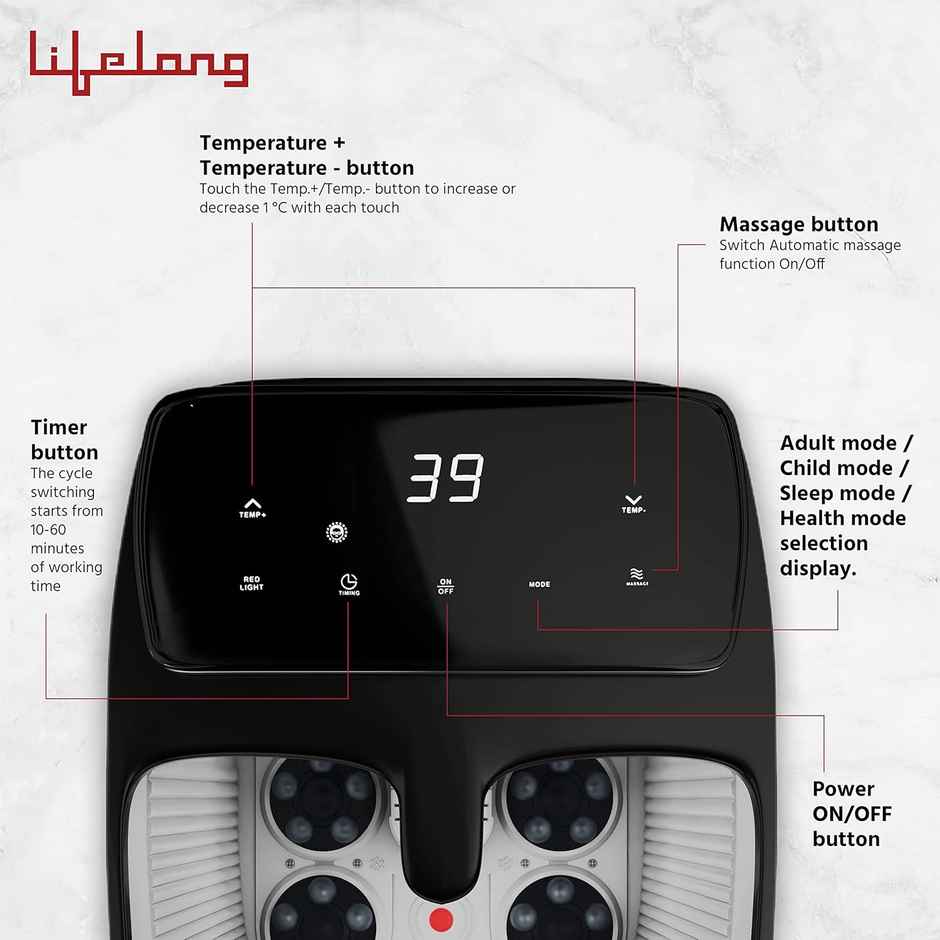 Lifelong Premiun FootSpa Massager Machine For Pain Relief & Relaxation-Portable & Automatic FootSpa