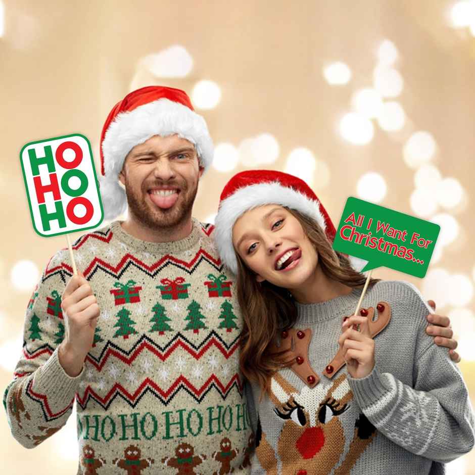 Christmas Party Photo Booth Props Kit | Fun & Vibrant Party Pictures | Party Propz
