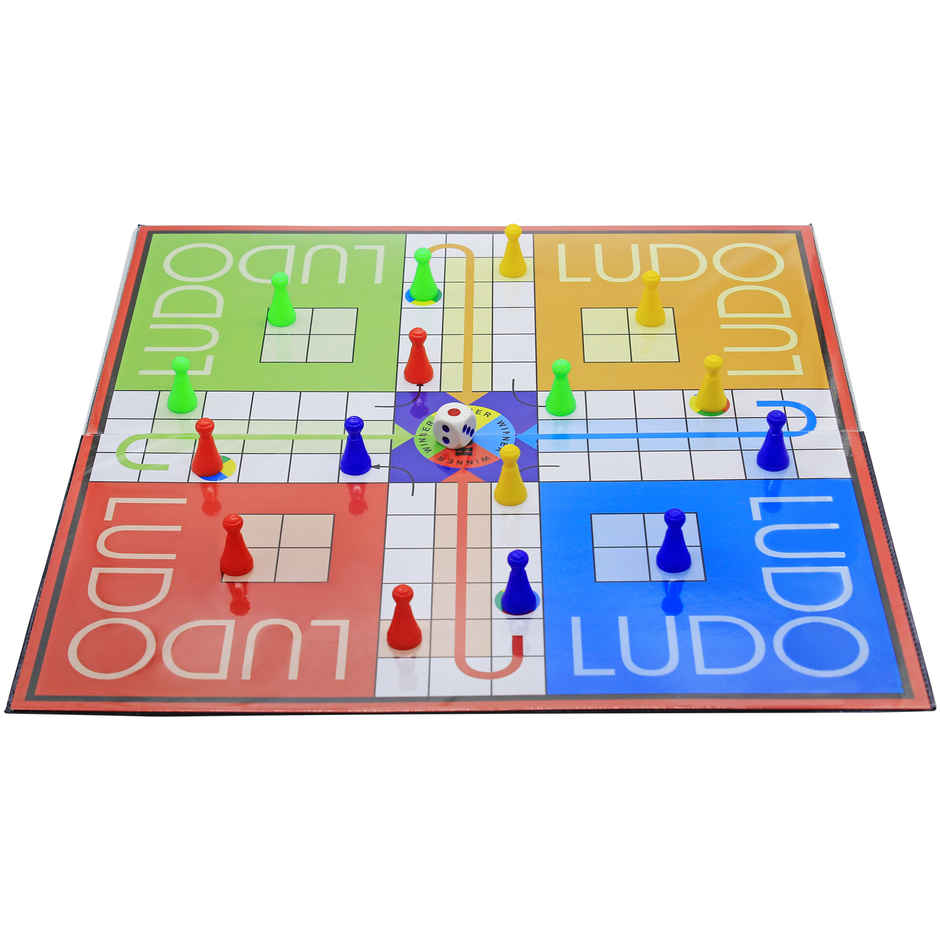 Ekta Royal Ludo & Snakes Senior Board Game, Classic Strategy Game for All Ages