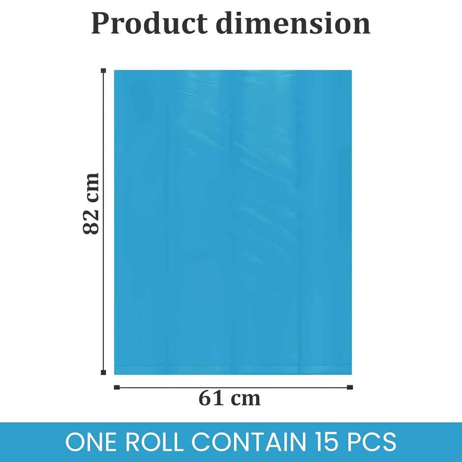 Kuber Industries 24x32 Inches Premium Garbage Bags for Dustbin | 45 Bags (3 Rolls) Blue