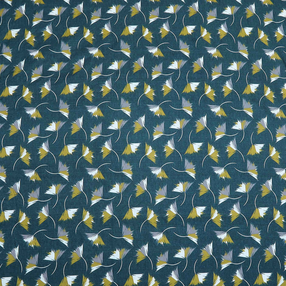 Status Double Microfibre Floral Bedsheet | Teal | 87 x 94 in