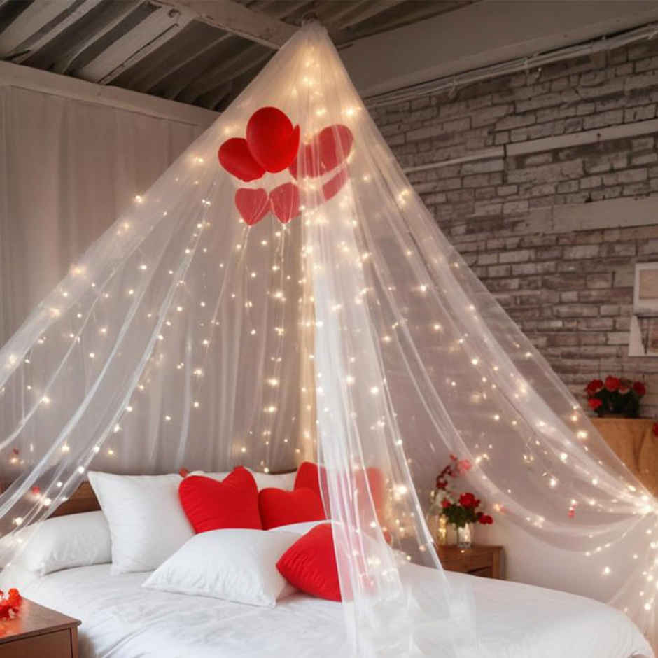 Festive Party Decoration Kit | 2 Curtains, LED, Hangers & Ribbon | Party Propz