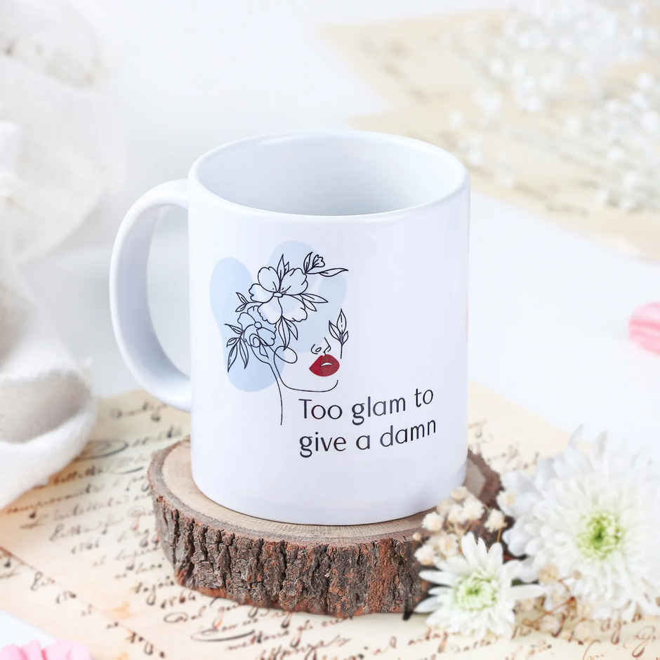 Too Glam to Give a Damn Womens Day Ceramic Mug | FNP