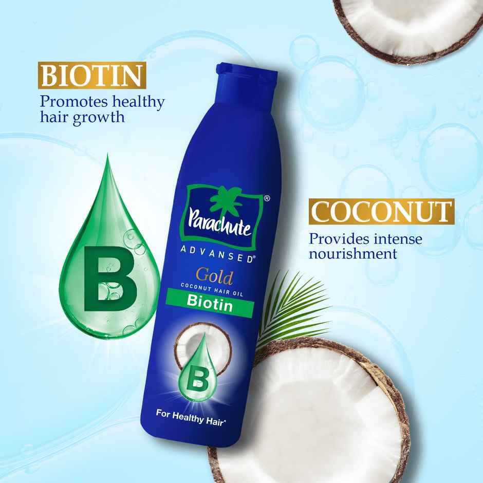 Parachute Advansed Biotin & Coconut Hair Oil | Deep Nourishment for Fuller Hair