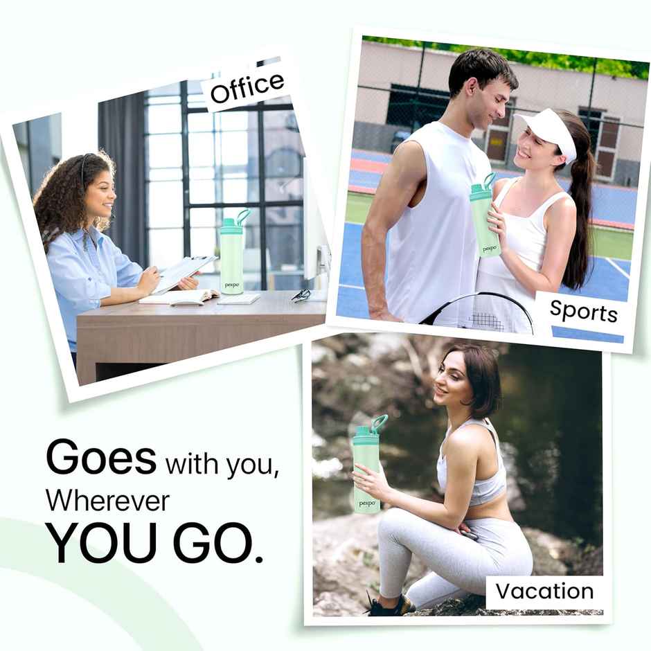 Pexpo Texas Stainless Steel Hot & Cold Vacuum Insulated Flask | 500 ml | Sea Green