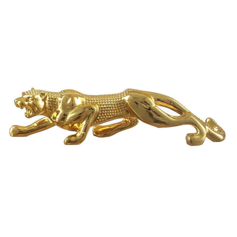 TIED RIBBONS Leopard Sculpture Showpiece | Golden - 7 in x 1.7 in
