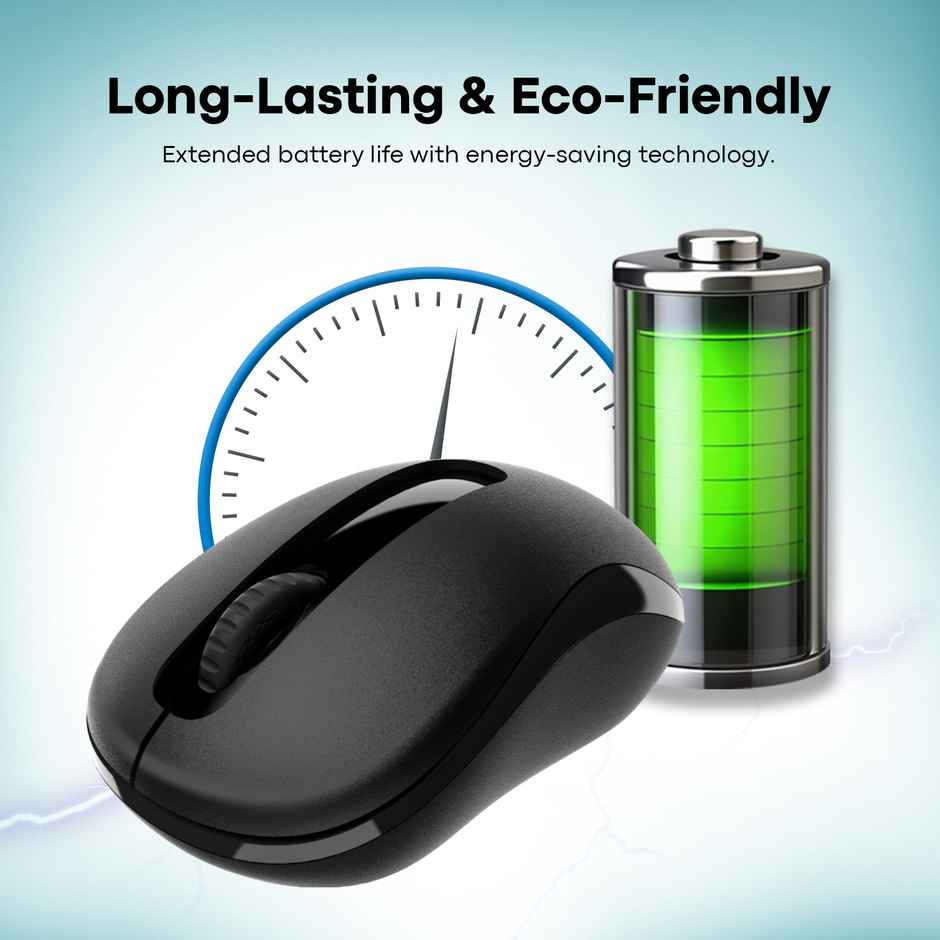 Rapoo M10+ 2.4G Wireless Mouse | 1000 DPI | 30ft Range | 12 Months Battery Life | Black