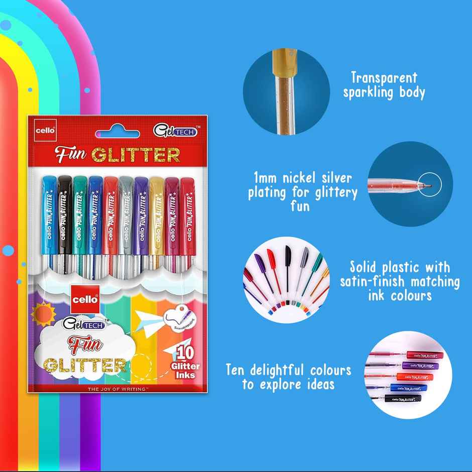 Cello Geltech Fun Glitter Assorted