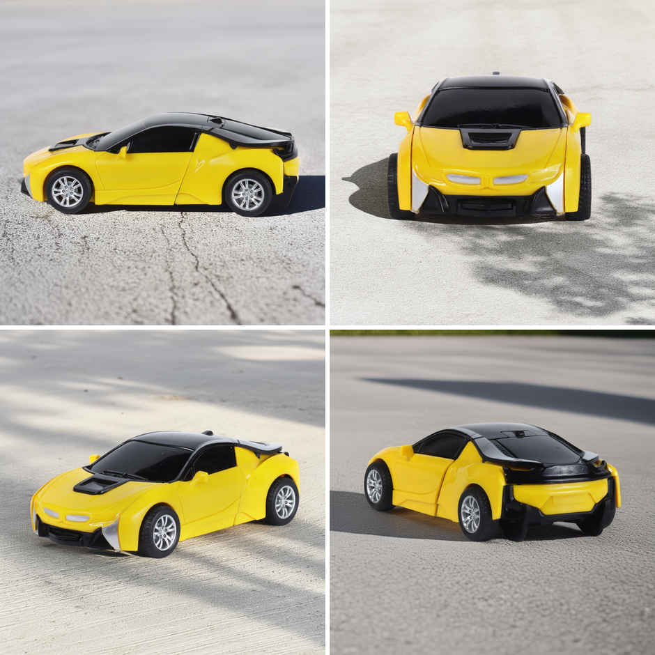 Race N Roll Deforming Friction Car Bm Yellow