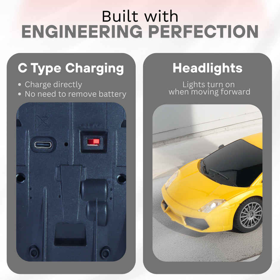 Frendo 1:24 Hi Speed Mini Remote Control Car -Lam Yellow