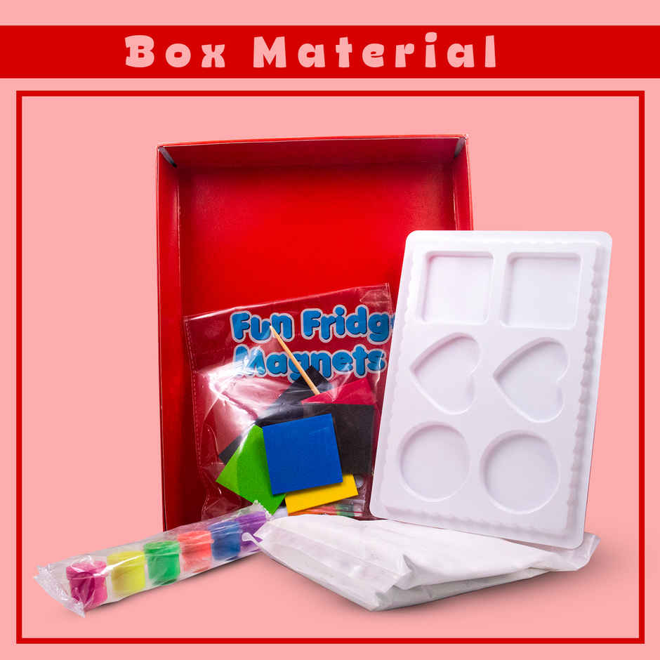 Ekta DIY Fun Fridge Magnets Painting Kit, Create 12 Unique Fridge Magnets, DIY Arts & Crafts Set