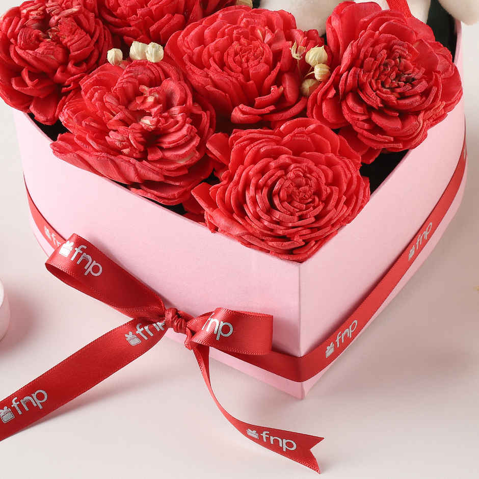 Flowers and Teddy Romance Gift Hamper Combo Set | FNP