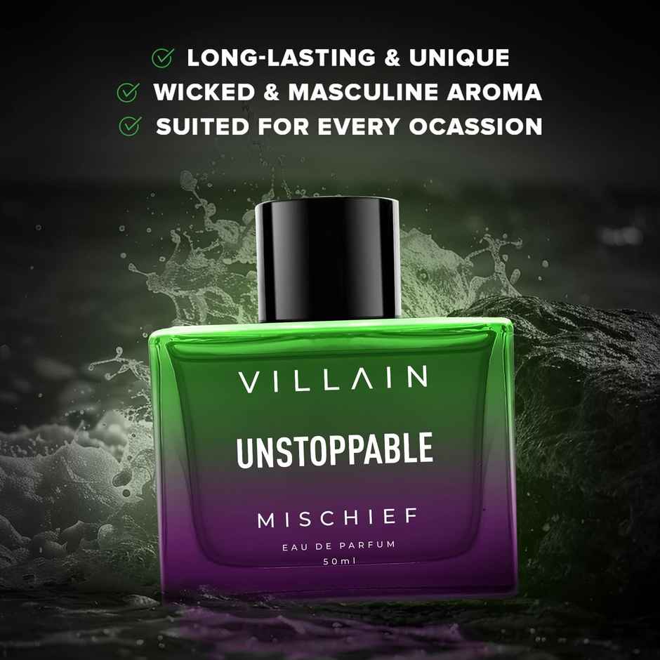 Villain Unstoppable Mischief Premium Long Lasting Fragrance Eau De Perfum For Men