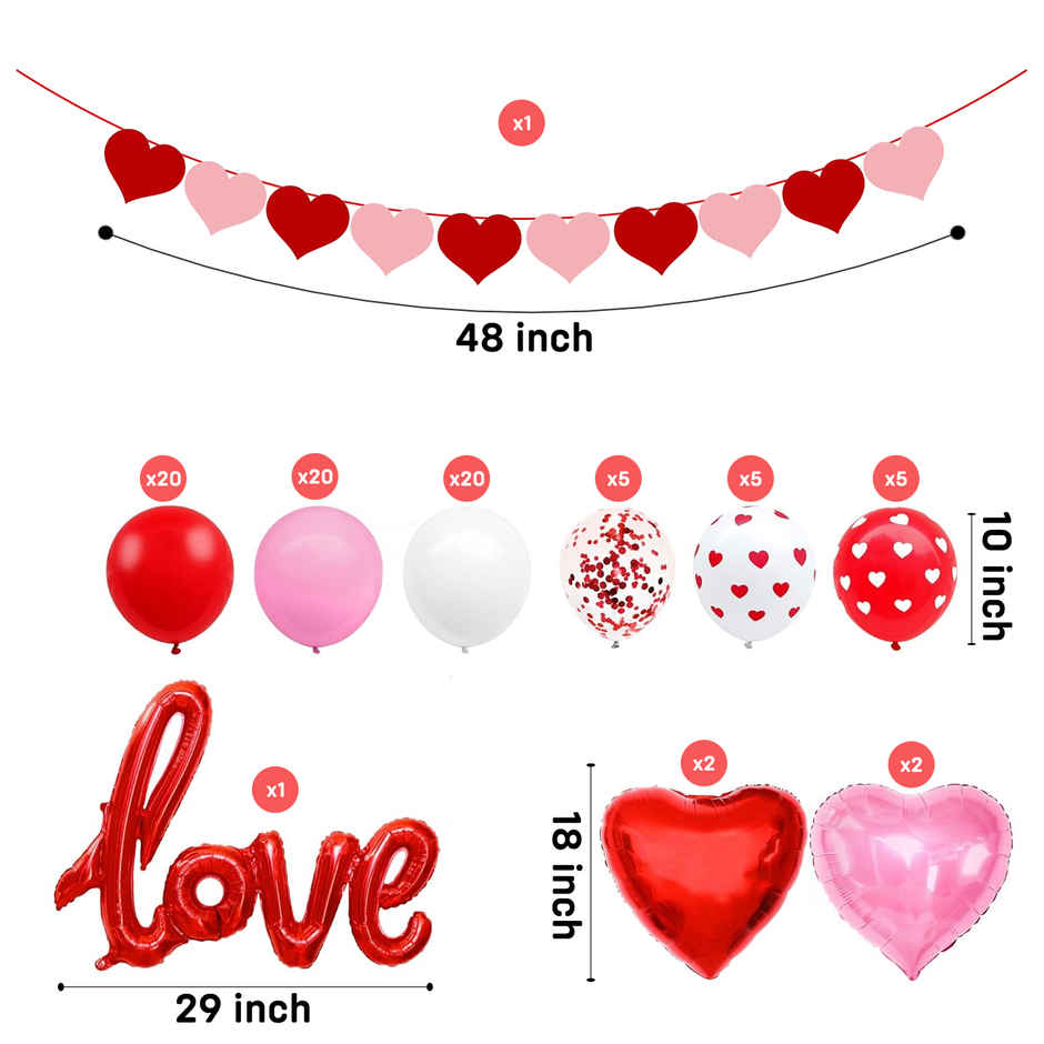 Happy Valentine's Day Combo Pack of 81 | Party Propz