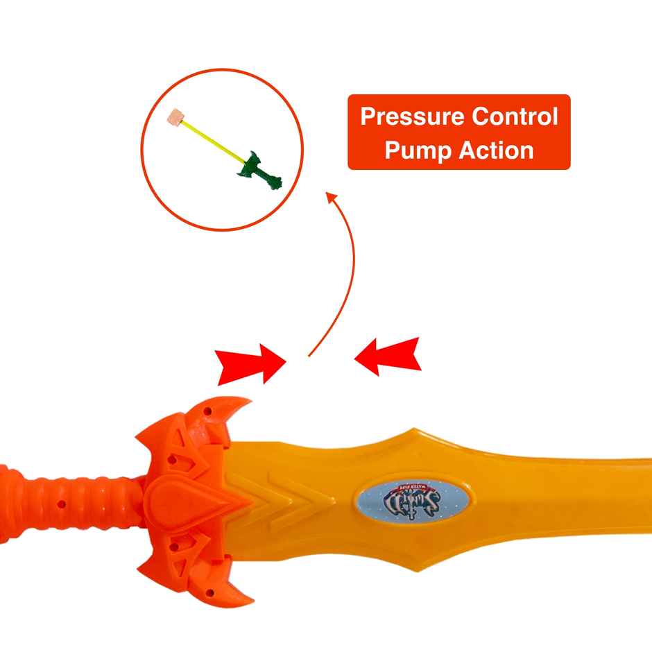 Tota Special Baahubali Sword Water Pipe Pichkari for Holi | Assorted (Color and Print May Vary)