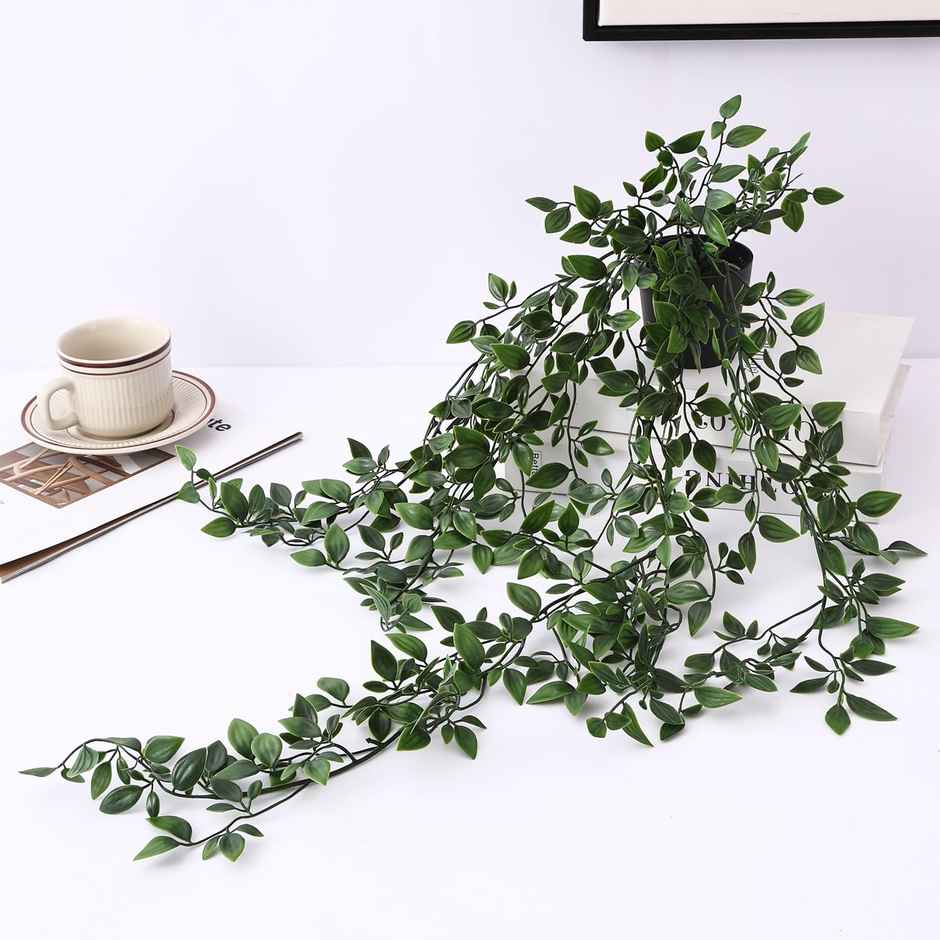 TIED RIBBONS Hanging Artificial Plant with Pot