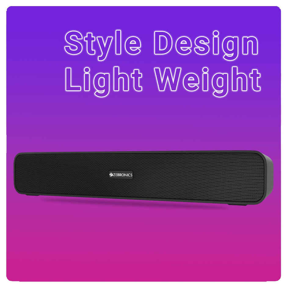 ZEBRONICS Zeb-Astra 20 Wireless BT v5.0 Portable Bluetooth Speaker with 10W RMS Output, TWS, 10H Backup Approx, Built in Rechargeable Battery FM Radio, AUX, mSD, USB, Call Function and Dual 52mm Drivers Multi - Black