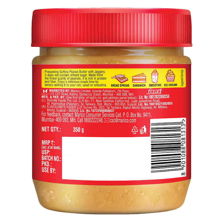 Saffola Peanut Butter with Jaggery, Crunchy