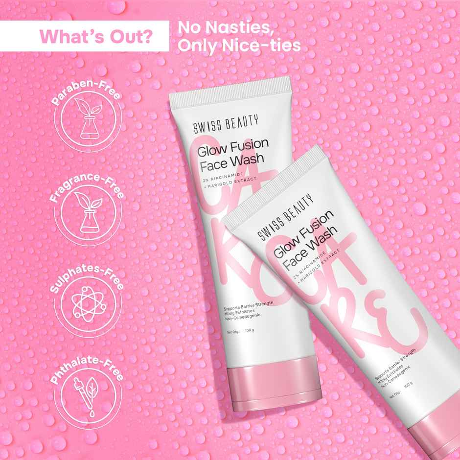 Swiss Beauty Care Glow Fusion Face Wash 2% Niacinamide & Marigold Extract