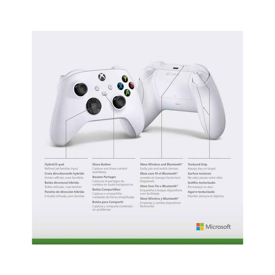 Microsoft XBOX S/X Wireless Controller Bluetooth Gamepad  (For Xbox One, Xbox Series X, Xbox Series S) - Robot White
