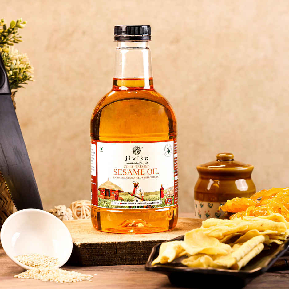Jivika Natural Sesame (Til-Gingelly) Cold Pressed Oil | Healthy Cooking Oil