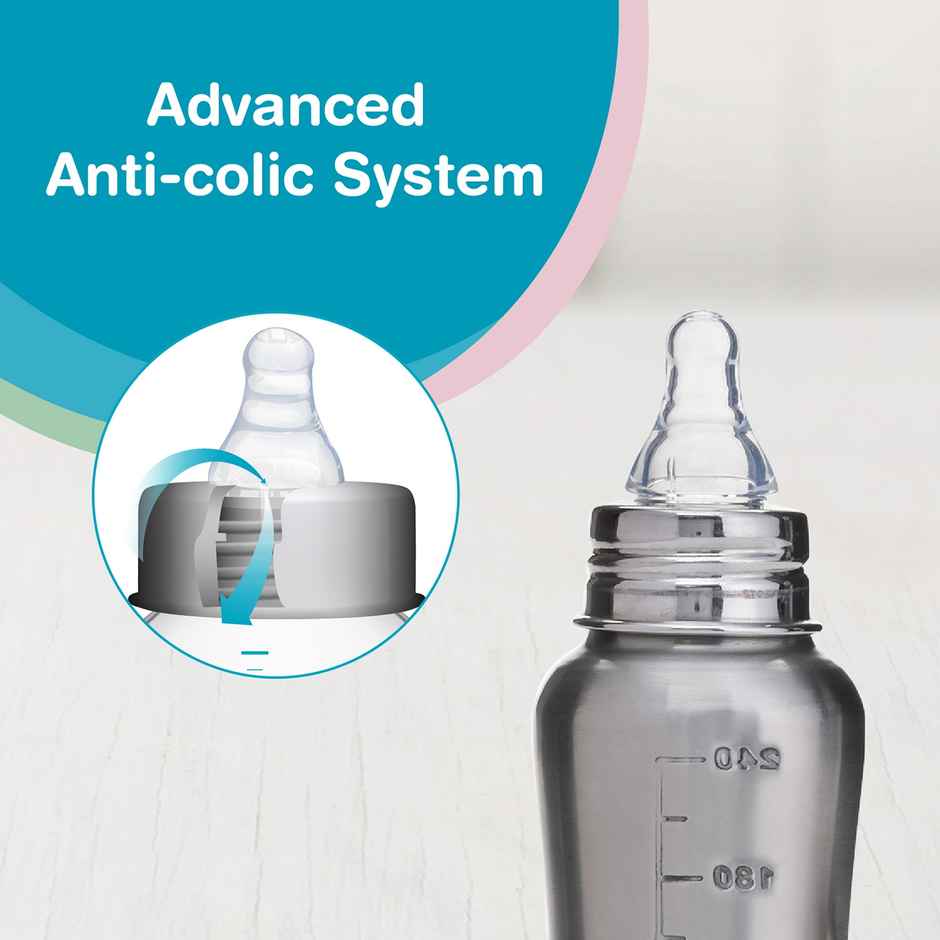 Vega Baby & Mom Steel Feeding Bottle | 240 ml | Regular Neck | Bpa Free | Vbfb4-06