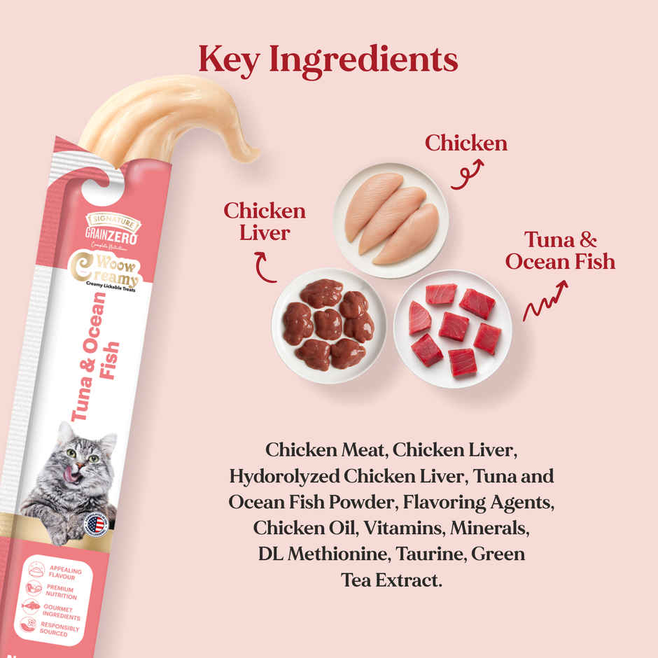 Grain Zero Creamy Lickable Cat Treat - Tuna & Ocean Fish
