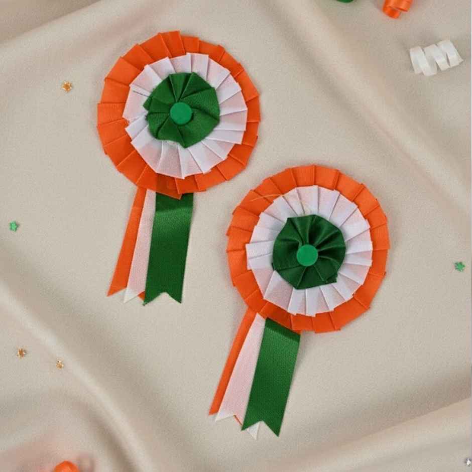 Tricolour Fabric Brooch | Pack of 2 | Bright Storey