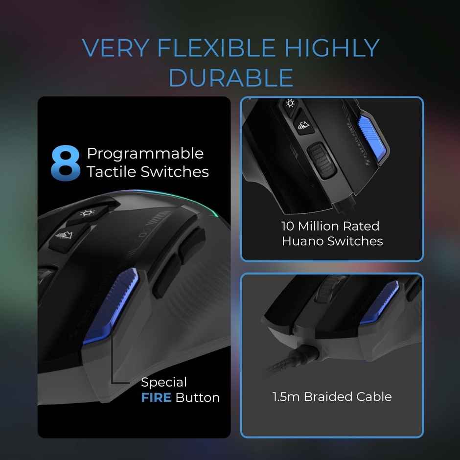 EvoFox Blaze Gaming Mouse USB - Grey